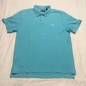 Men’s Aqua Blue Collared Button Polo shirt